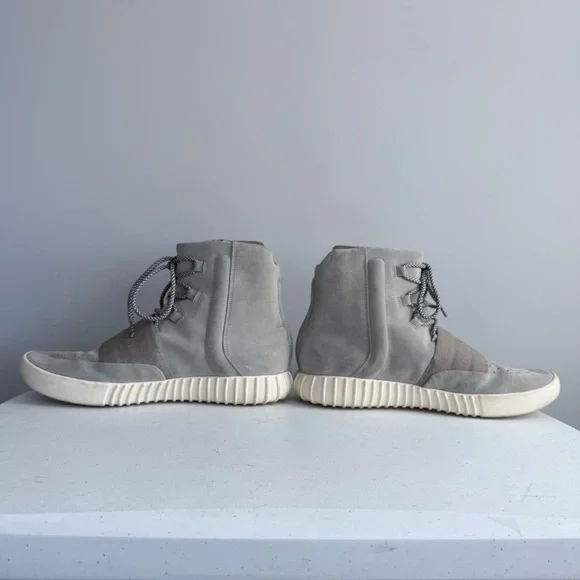 Adidas Yeezy 750 Boost High Top Sneakers 12 Gray Brown Kanye West Suede Boots - Picture 11 of 16